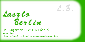 laszlo berlin business card